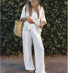 Solai White Beach/Vacation linen set